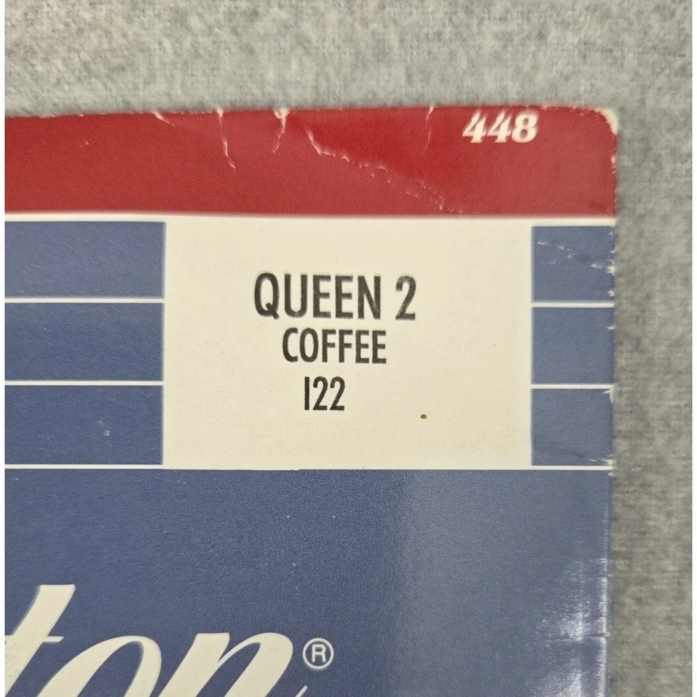 Burlington Pantyhose Classic Full Figure Queen 2 Coffee Basic Sheer Old Stock